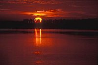 Abendrot mit Sonne Steinhud