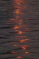 Rote Wellenspiegelung