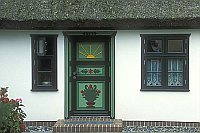 Haus Zingst gruene Tuer