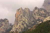 Bavella-Massiv Felswaende