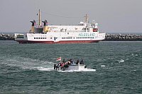 Ausbooten des Schiffes Helgola