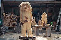 Norwegen Holztrolle Werkstatt