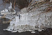 Eiszapfen als Glaeser