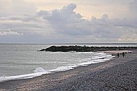 Helgoland Suedstrand Regenwolk