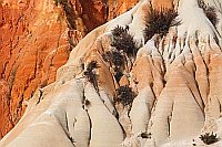 Algarve rostroter Felsen