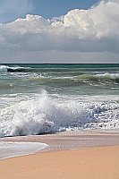 Atlantik Wolken Wellen Strand