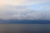Regenwolken ueber der Nordsee