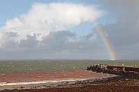 Helgoland Regenbogen aufgew Se