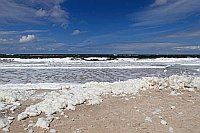 Sylt Schaum am Weststrand
