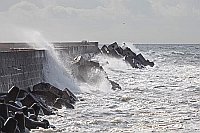 Helgoland Wellen brechen sich