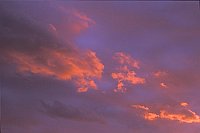 Gewitterwolke im Abendrot