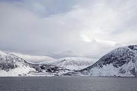 Vesteralen schneebedeckte Berg