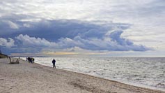 Weststrand dramatische Regenw