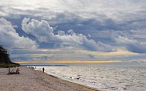 Weststrand dramatischer Wolken